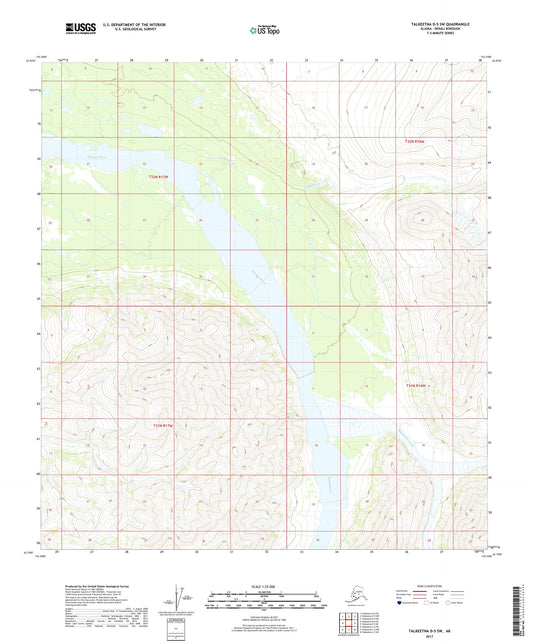 Talkeetna D-5 SW Alaska US Topo Map Image