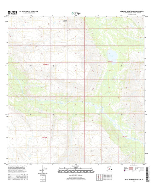 Talkeetna Mountains B-5 SW Alaska US Topo Map Image