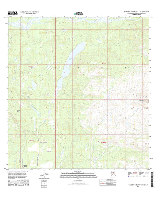 Talkeetna Mountains B-6 SW Alaska US Topo Map Image