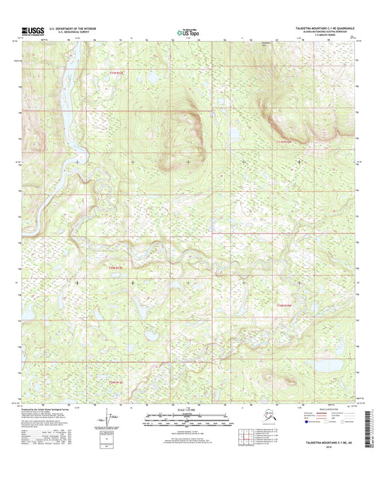 Talkeetna Mountains C-1 NE Alaska US Topo Map Image