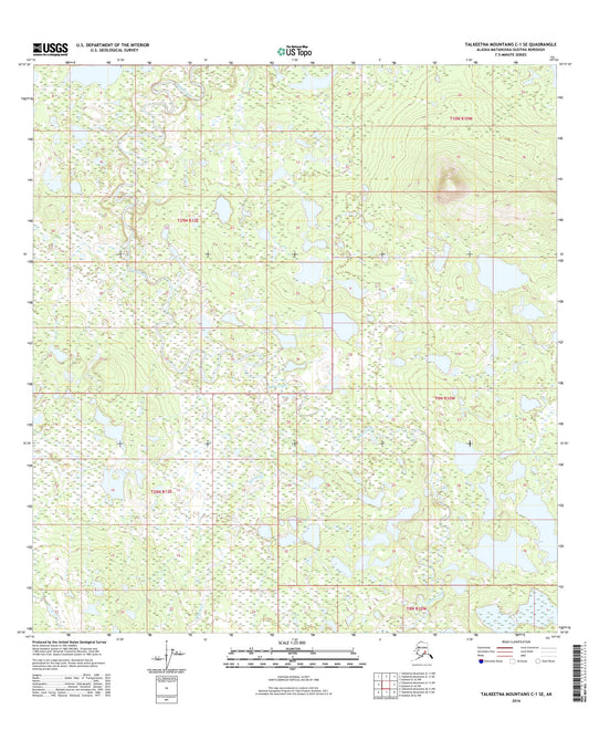 Talkeetna Mountains C-1 SE Alaska US Topo Map Image