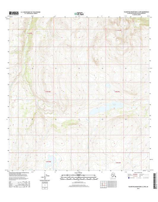 Talkeetna Mountains C-2 NW Alaska US Topo Map Image