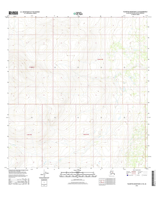 Talkeetna Mountains C-2 SE Alaska US Topo Map Image