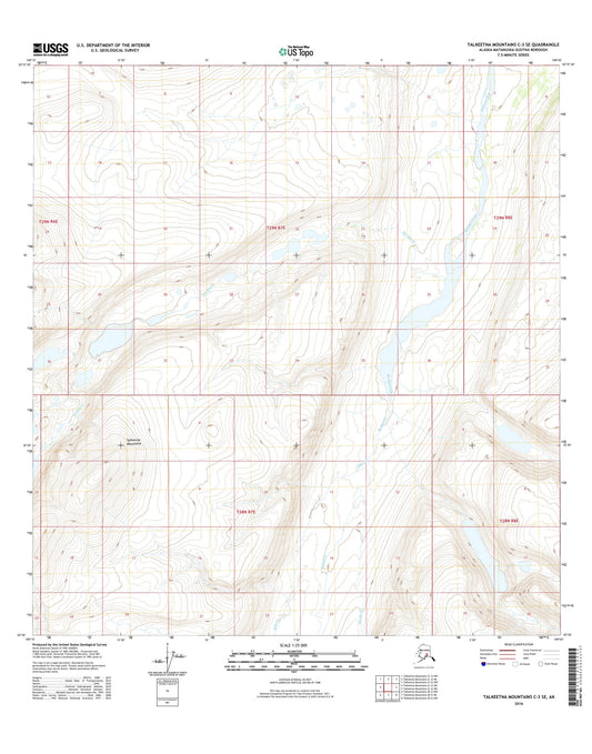 Talkeetna Mountains C-3 SE Alaska US Topo Map Image