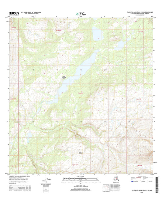 Talkeetna Mountains C-4 NW Alaska US Topo Map Image