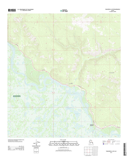 Tanacross A-2 SW Alaska US Topo Map Image