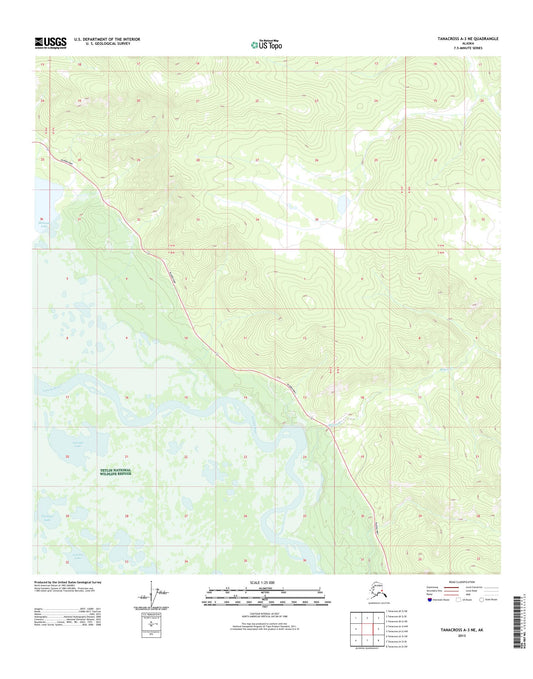 Tanacross A-3 NE Alaska US Topo Map Image