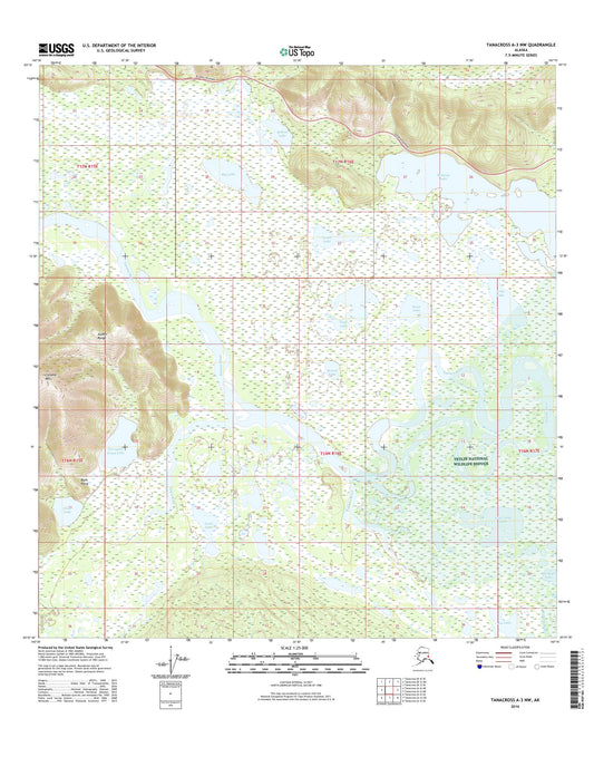 Tanacross A-3 NW Alaska US Topo Map Image