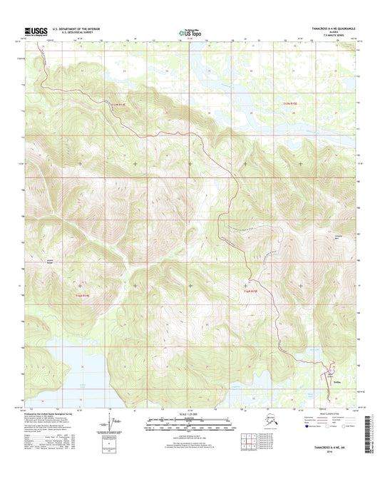 Tanacross A-4 NE Alaska US Topo Map Image
