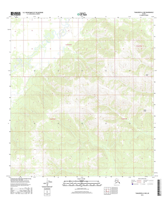 Tanacross A-4 NW Alaska US Topo Map Image