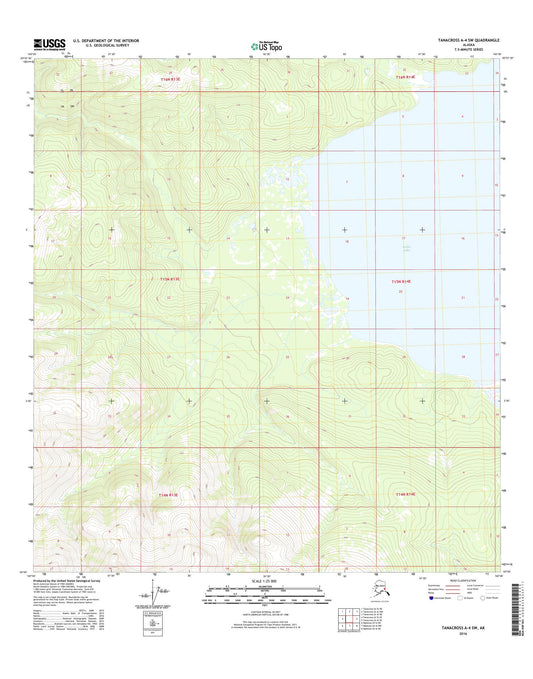 Tanacross A-4 SW Alaska US Topo Map Image