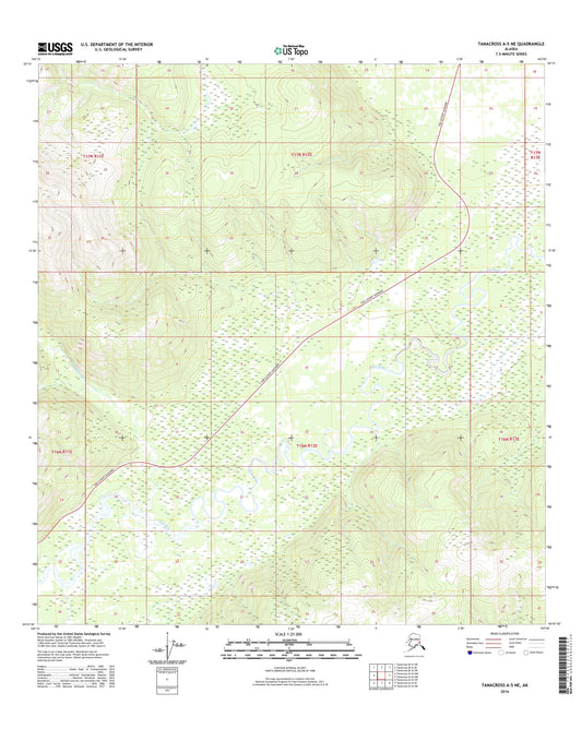 Tanacross A-5 NE Alaska US Topo Map Image