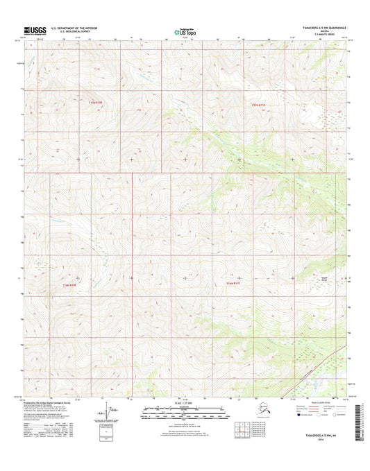 Tanacross A-5 NW Alaska US Topo Map Image