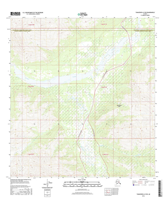 Tanacross A-5 SW Alaska US Topo Map Image