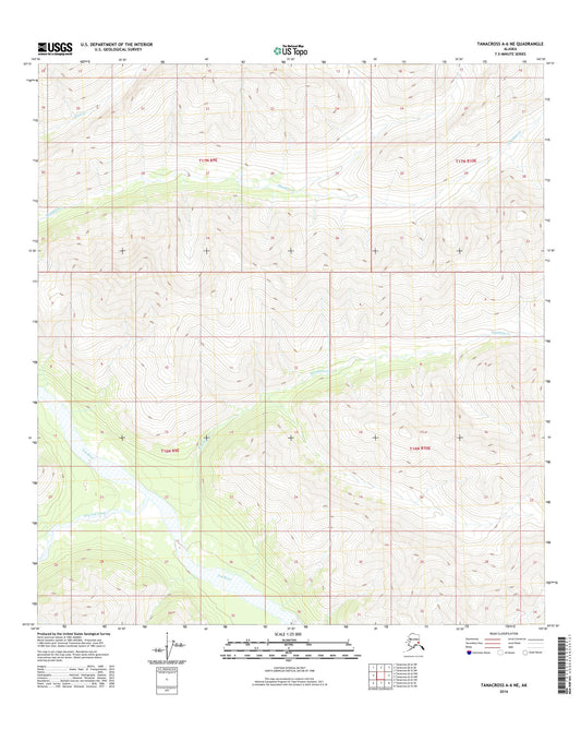 Tanacross A-6 NE Alaska US Topo Map Image