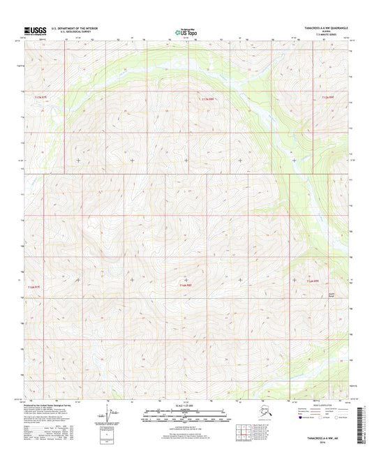 Tanacross A-6 NW Alaska US Topo Map Image