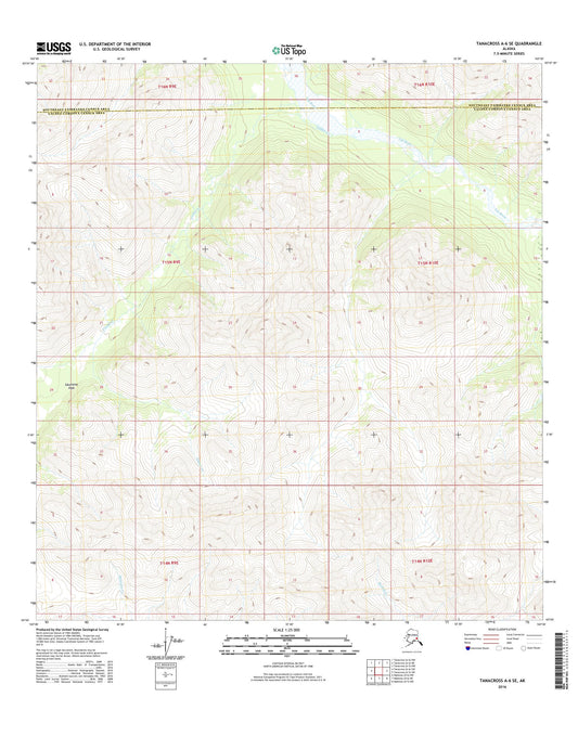 Tanacross A-6 SE Alaska US Topo Map Image