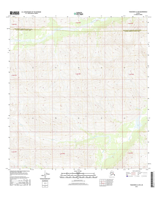 Tanacross A-6 SW Alaska US Topo Map Image