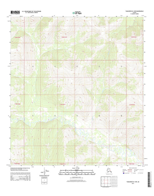 Tanacross B-1 NW Alaska US Topo Map Image