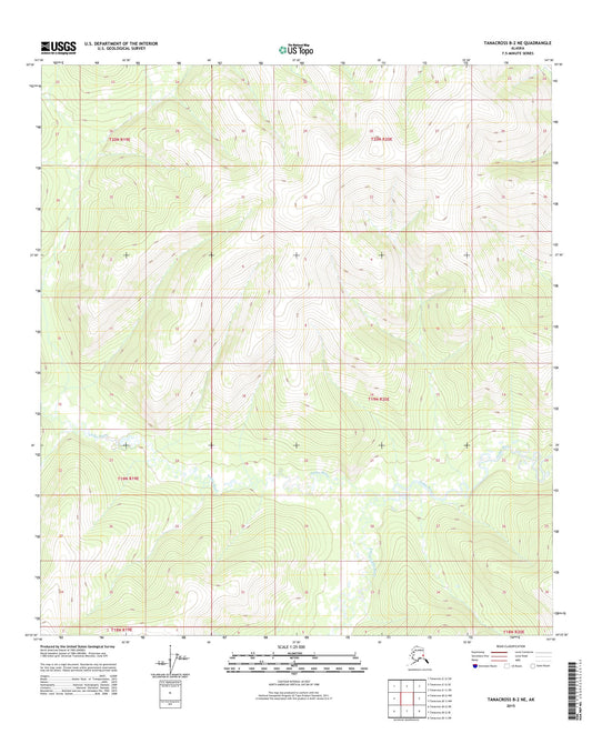 Tanacross B-2 NE Alaska US Topo Map Image