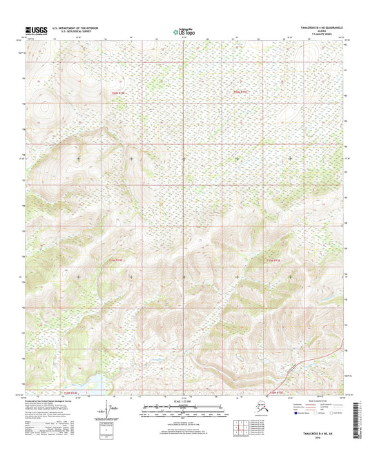 Tanacross B-4 NE Alaska US Topo Map Image