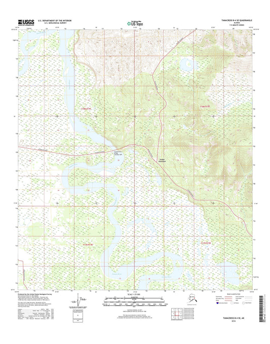 Tanacross B-4 SE Alaska US Topo Map Image