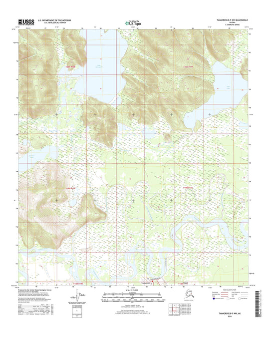 Tanacross B-5 NW Alaska US Topo Map Image