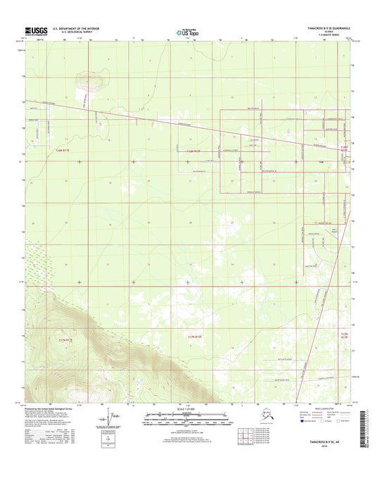 Tanacross B-5 SE Alaska US Topo Map Image