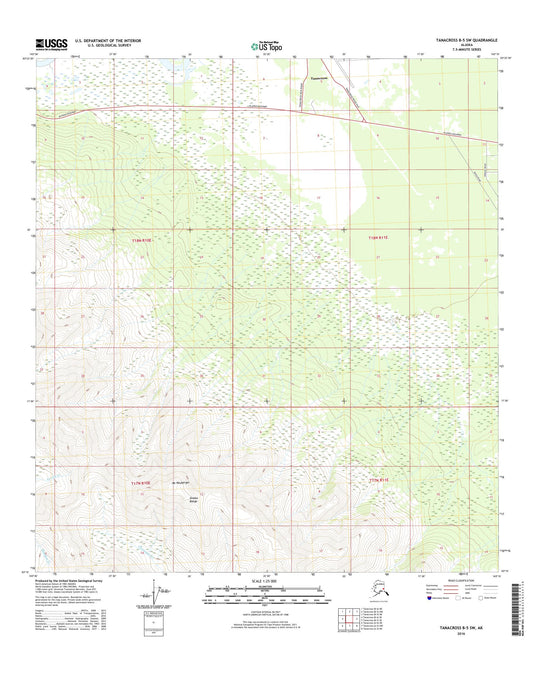 Tanacross B-5 SW Alaska US Topo Map Image