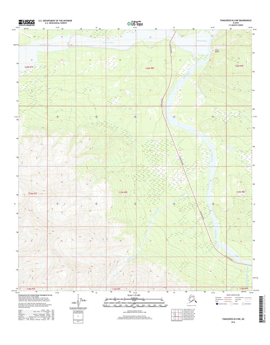 Tanacross B-6 NW Alaska US Topo Map Image