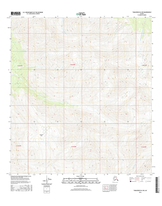 Tanacross B-6 SW Alaska US Topo Map Image