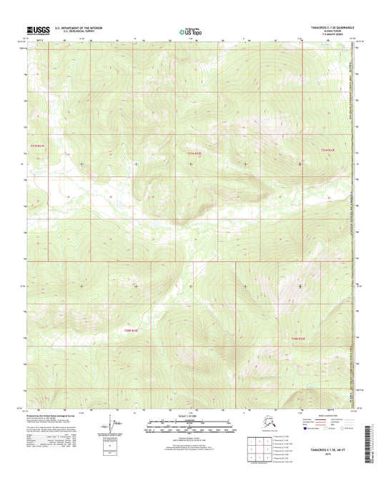 Tanacross C-1 SE Alaska US Topo Map Image