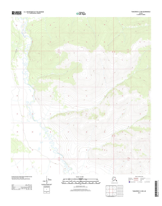 Tanacross C-2 NW Alaska US Topo Map Image