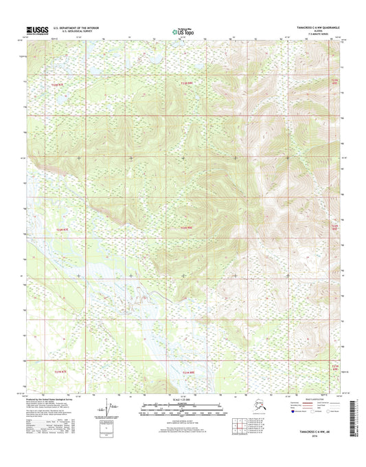 Tanacross C-6 NW Alaska US Topo Map Image