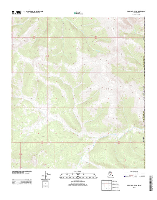 Tanacross D-1 NE Alaska US Topo Map Image