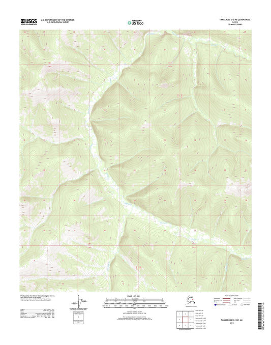 Tanacross D-2 NE Alaska US Topo Map Image