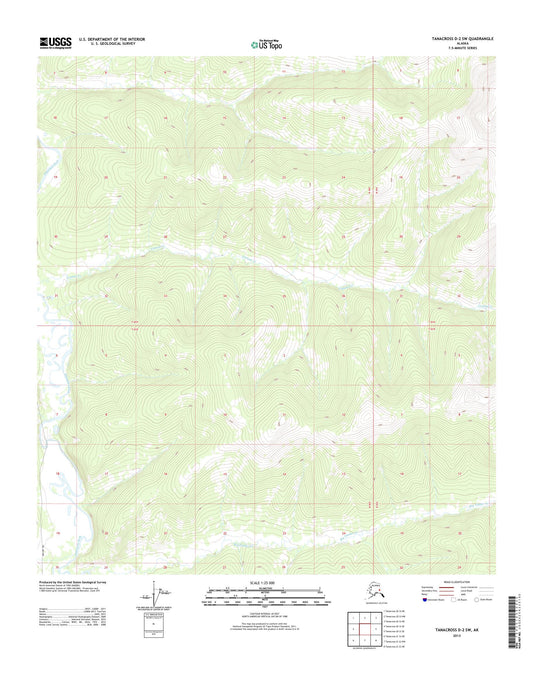 Tanacross D-2 SW Alaska US Topo Map Image