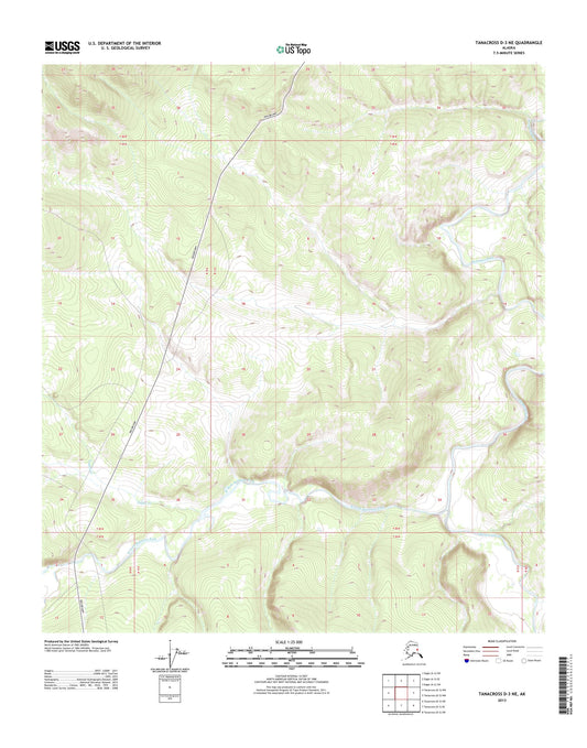 Tanacross D-3 NE Alaska US Topo Map Image