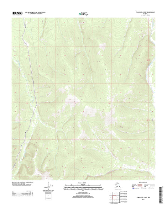 Tanacross D-3 SE Alaska US Topo Map Image