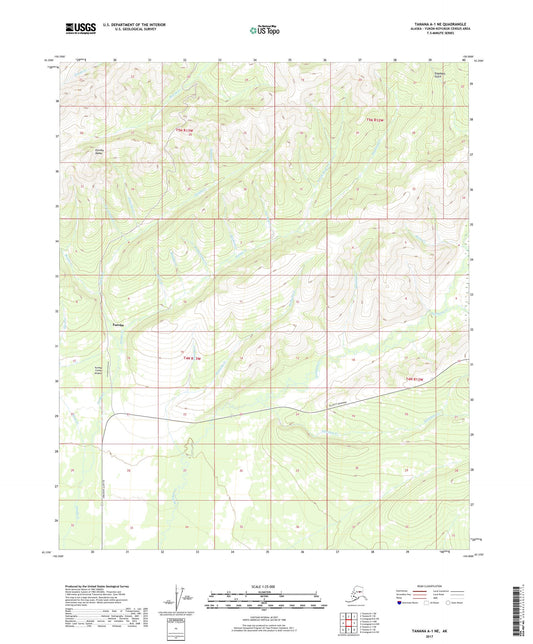 Tanana A-1 NE Alaska US Topo Map Image