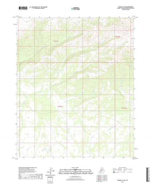 Tanana A-1 NW Alaska US Topo Map Image