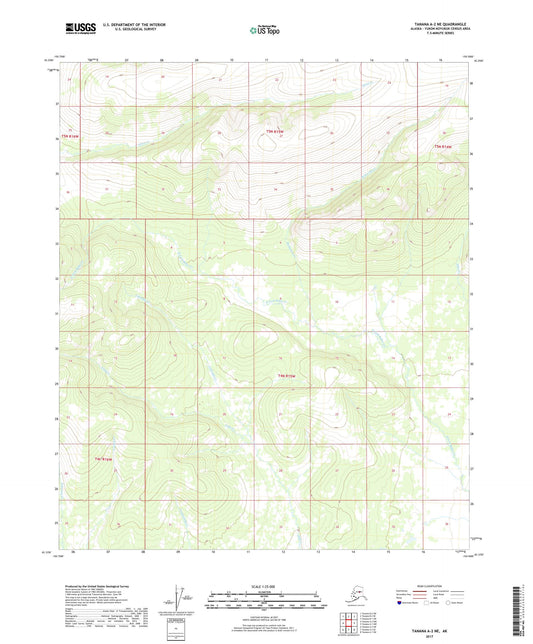 Tanana A-2 NE Alaska US Topo Map Image