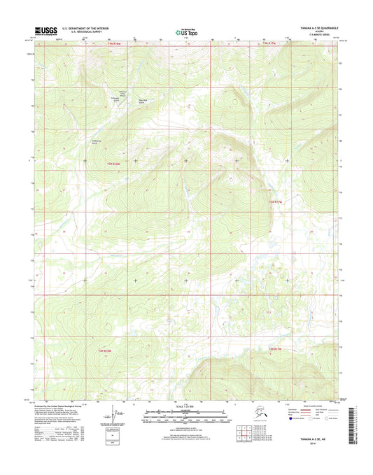 Tanana A-3 SE Alaska US Topo Map Image