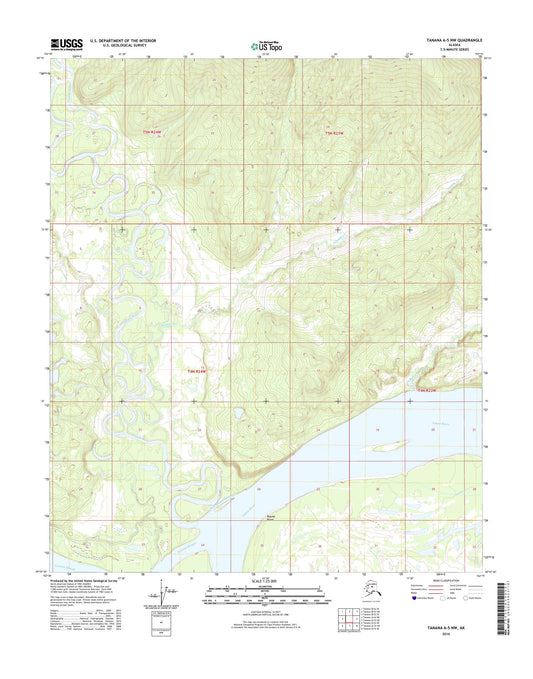 Tanana A-5 NW Alaska US Topo Map Image