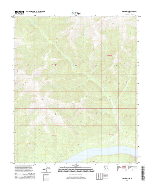 Tanana B-3 SW Alaska US Topo Map Image