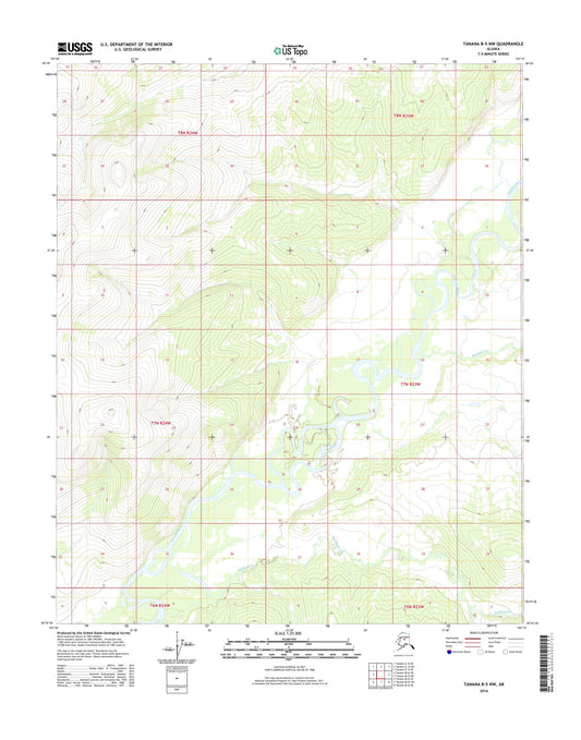 Tanana B-5 NW Alaska US Topo Map Image