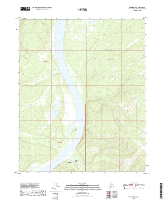 Tanana C-1 SE Alaska US Topo Map Image