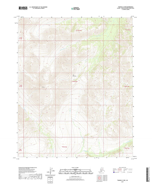 Tanana C-2 NW Alaska US Topo Map Image