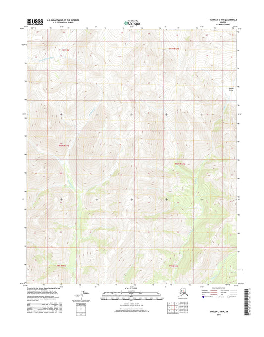 Tanana C-3 NW Alaska US Topo Map Image