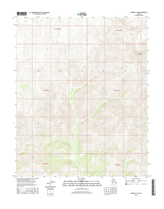 Tanana C-4 NE Alaska US Topo Map Image